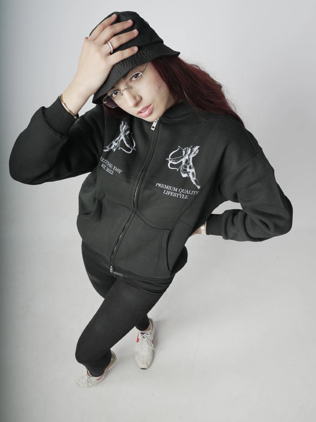 Model in Archway Zip Hoodie van Seize the day