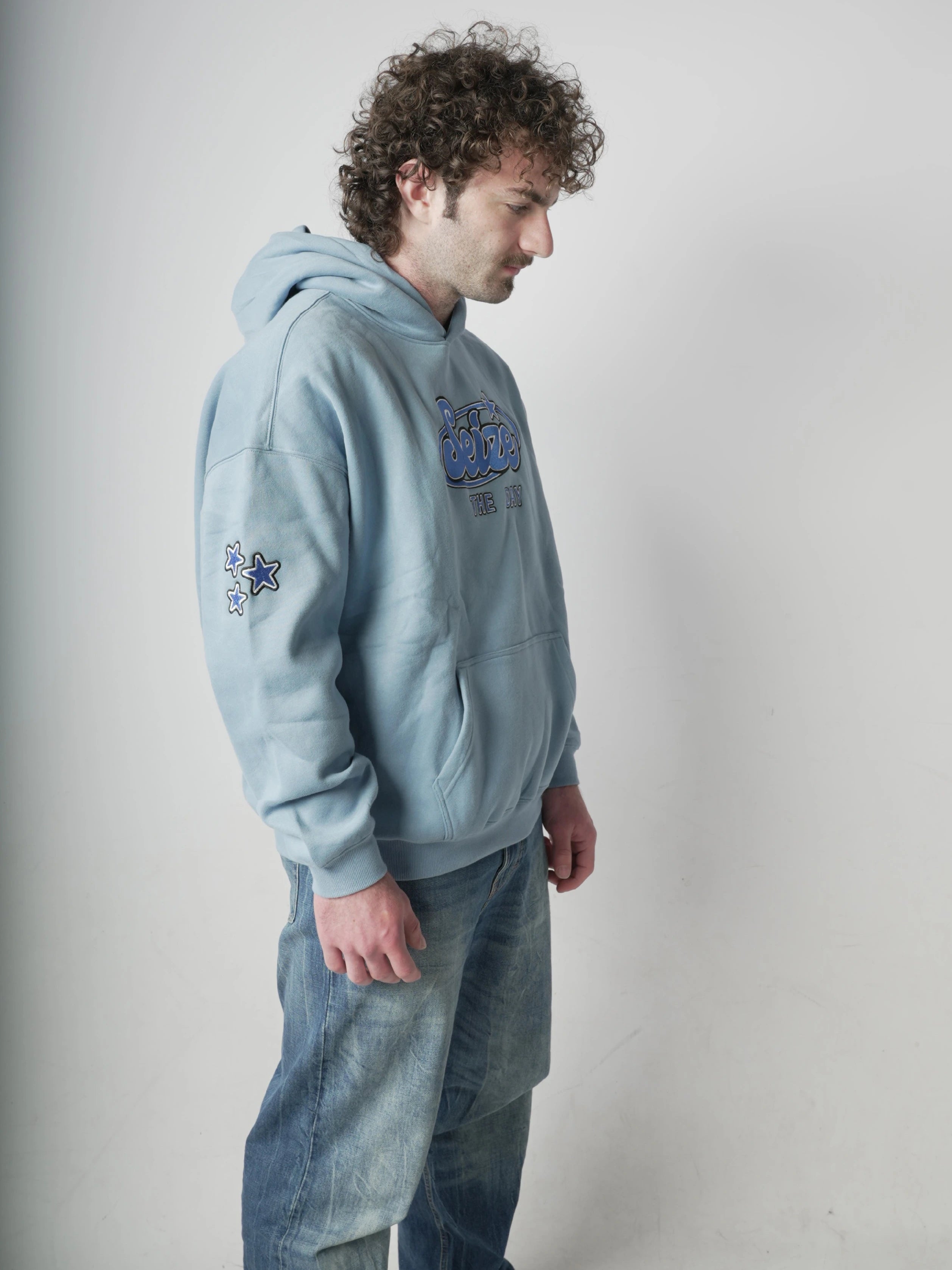 Model in Orbit Blue Hoodie van Seize the day 